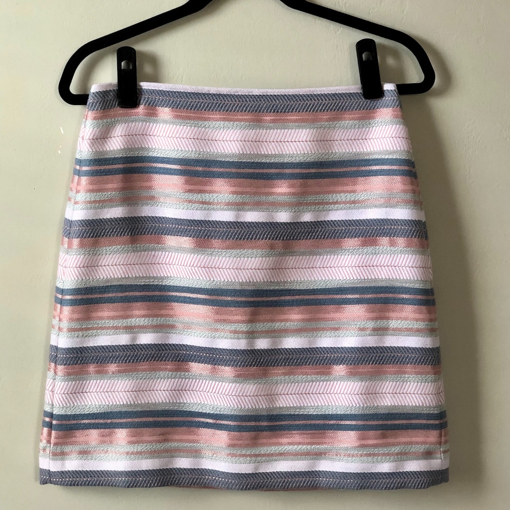 Ann Taylor LOFT Poolside Blue Shimmery Skirt